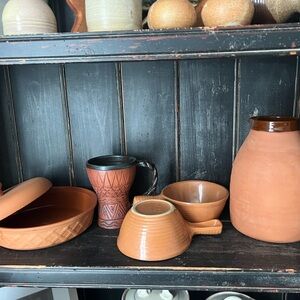 (6) Rustic Terracotta Pottery Collection selling as lot
